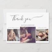 エレガモダンントフォトコラージュベビーありがとう サンキューカード (正面)