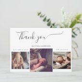 エレガモダンントフォトコラージュベビーありがとう サンキューカード (スタンド正面)