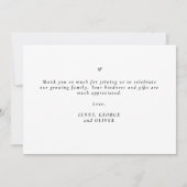 エレガモダンントフォトコラージュベビーありがとう サンキューカード (裏面)