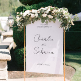 エレガモダンントミニマルウェディングウェルカムサイン ポスター