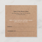 エレガモダンント印刷クラフト美しい紹介カード 紹介カード (裏面)