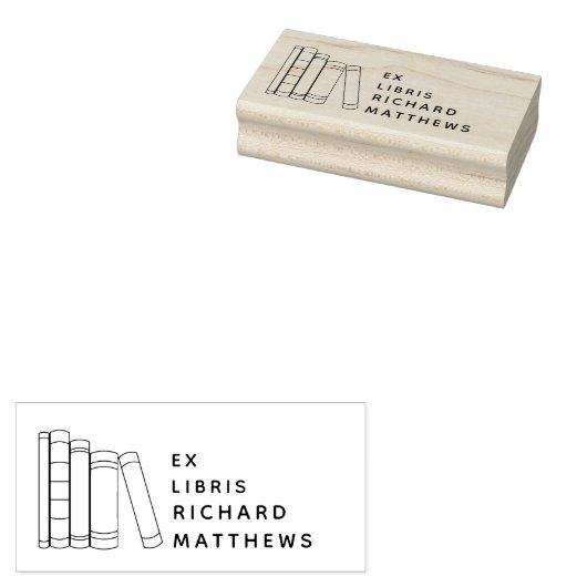 エレガモダンント書棚名前をカスタムする図書 ラバースタンプ (押印)