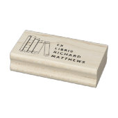 エレガモダンント書棚名前をカスタムする図書 ラバースタンプ (スタンプ)