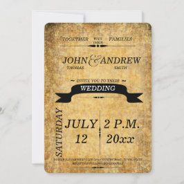 エレガモダンント素朴ウェディング招待状 招待状