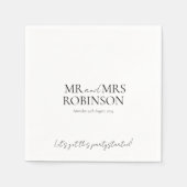 エレガモダンント・ウェディング・ナプキン夫妻 スタンダードカクテルナプキン (正面)