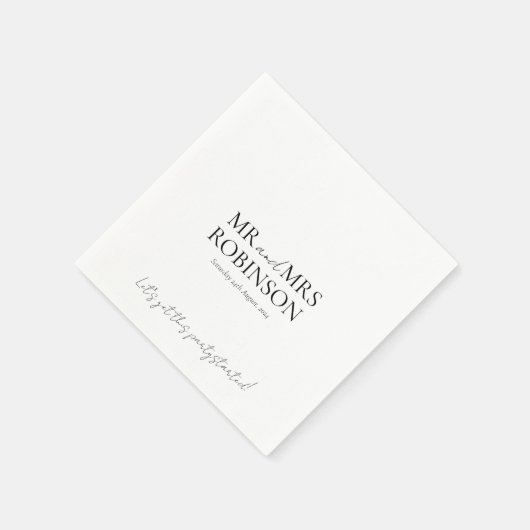 エレガモダンント・ウェディング・ナプキン夫妻 スタンダードカクテルナプキン (角)