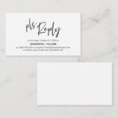エレガンカジュアルス、ブラックグレースクリプト、RSVP対応 エンクロージャーカード (正面/裏面)