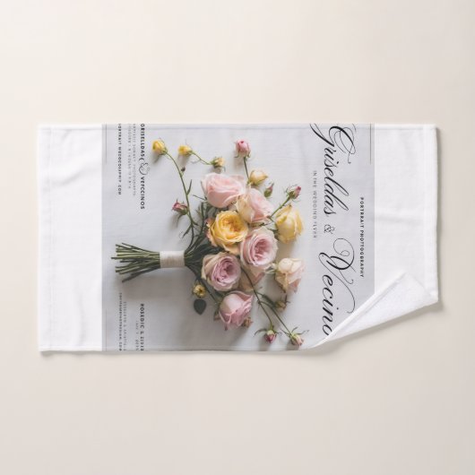 エレガンスお洒落:ポートレートインスパイアの結婚内 バスタオルセット (ハンドタオル)