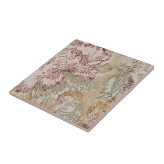 エレガンスが解き放たれた：ヴィンテージフローラセラミックタイル タイル (側面)