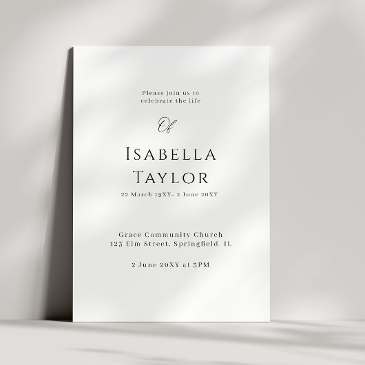 エレガンスで思い出す：人生のお祝い 招待状