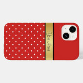 エレガンスとスタイル:トマトド赤と白ット Case-Mate iPhoneケース (裏面 (横))