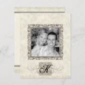 エレガンスのシルバーエイジ、フォトウェディング招待状 招待状 (正面/裏面)