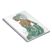 エレガンスの垣間見る:グリーンバックレスドレスデザイン ノートブック (右側)