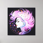 「エレガンスの本質」女性美しい キャンバスプリント (正面)