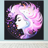 「エレガンスの本質」女性美しい キャンバスプリント (インサイチュ (ウッドフロア))