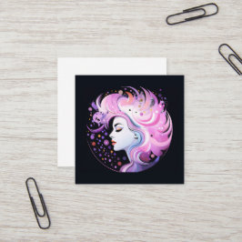 「エレガンスの本質」女性美しい スクエア名刺