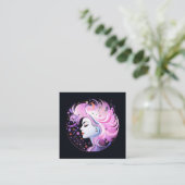 「エレガンスの本質」女性美しい スクエア名刺 (スタンド正面)