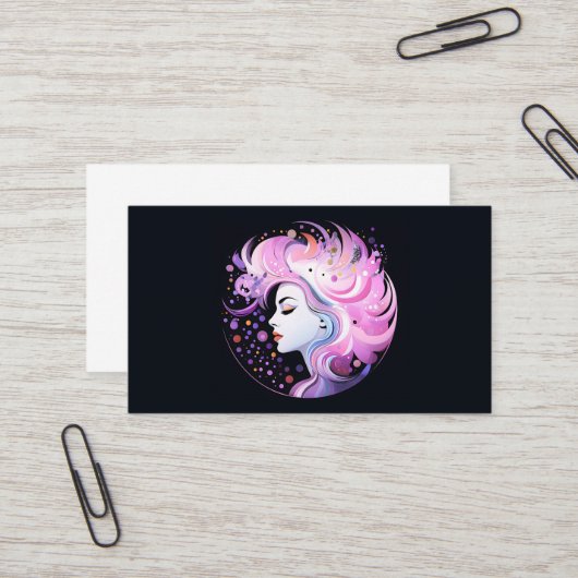 「エレガンスの本質」女性美しい 名刺 (正面/裏面インサイチュ)