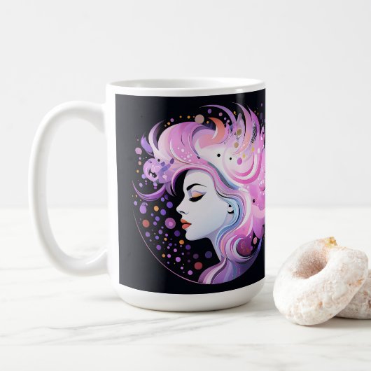 "エレガンスの精髄" 女性の美 コーヒーマグカップ (ドーナツ)
