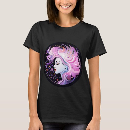 "エレガンスの精髄" 女性の美 Tシャツ (正面)