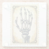 エレガンスの解剖学：ヴィンテージ骨格手 ガラスコースター (裏面)