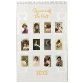 エレガンスの過去ヴィンテージポートレートはがき カレンダー (カバー)