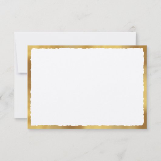 エレガンスはっきりしたルクス金ゴールドエッジ結婚ズ サンキューカード (裏面)