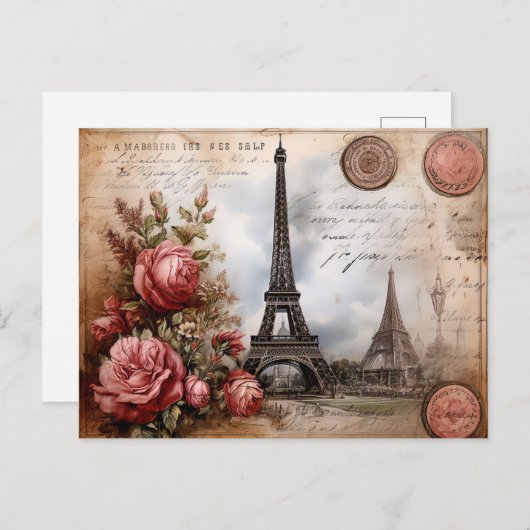 エレガンスを受け入れる：パリのはがき シーズンポストカード (正面/裏面)