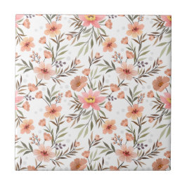 エレガンスを受け入れる：ピンクボホフローラ タイル