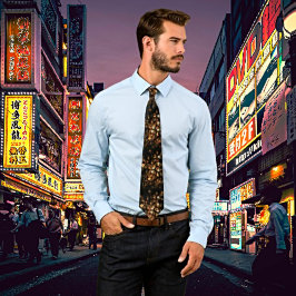 エレガンスを高め日本のる：秋の花 ネクタイ