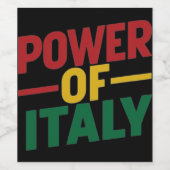 「エレガンスイタリアン:イタリアの力」ワインラベル ワインラベル (シングルラベル)