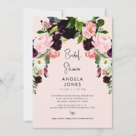 エレガンスインザエア赤面フローラブライダルシャワー 招待状