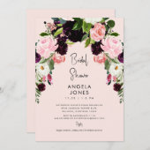 エレガンスインザエア赤面フローラブライダルシャワー 招待状 (正面/裏面)
