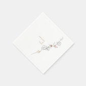 エレガンスインシンプルデリケート結婚ホワイト スタンダードカクテルナプキン (角)