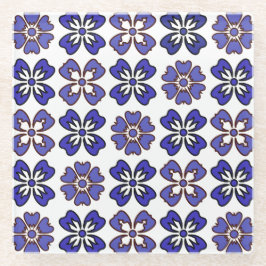 エレガンスインブルー開花コースター ガラスコースター