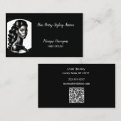 エレガンスインモノクロ美容師 名刺 (正面/裏面)