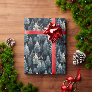 エレガンスウィンターフォレストクリスマス ラッピングペーパー