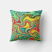 エレガンスカラフル抽象芸術パターン クッション (裏面)