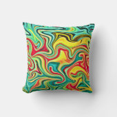 エレガンスカラフル抽象芸術パターン クッション (正面)