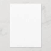 エレガンスクラシックスクリプト緑のウェディングレセプション エンクロージャーカード (裏面)