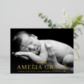 エレガンスクラシックフォトフォイル誕生の発表 箔招待状 (立ち正面)