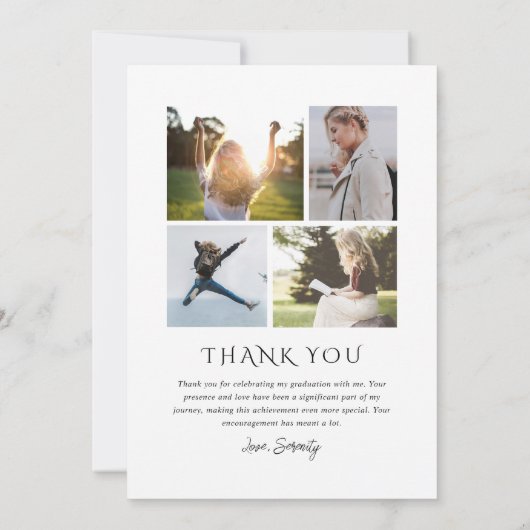 エレガンスクラシック卒業写真 サンキューカード (裏面)