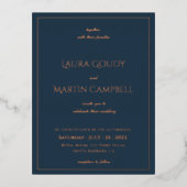 エレガンスクラシック文字基実在箔招待状 箔シーズンポストカード (正面)