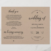 エレガンスクラフ結婚トの式典、折り畳み可能プログラム (正面)