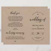 エレガンスクラフ結婚トの式典、折り畳み可能プログラム (正面/裏面)