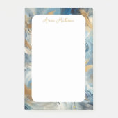 エレガンスコンテンポラリーブルーホワイト金ゴールド ポストイット (正面)