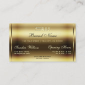 エレガンスゴールデンきらめくきらめくグリッターイニシャル 名刺 (裏面)