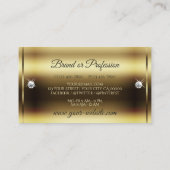エレガンスゴールデンきらめくきらめくグリッターダイヤモンド 名刺 (裏面)