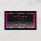 エレガンスシメリーピンクブラックグラデーションウィズモノグラム 名刺 (裏面)