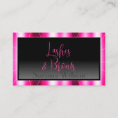 エレガンスシメリーピンク黒グラデーシスタイリッシュョン 名刺 (正面)